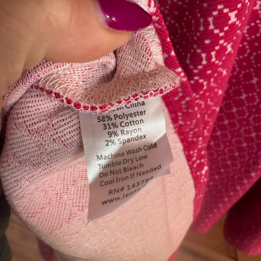 Pink Printed Fit and Flare dress, XL - Picture 3 of 3